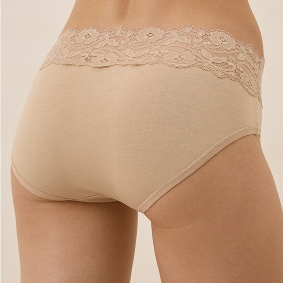 Pact Lace Waist Brief 3 pack plus bonus pair New NWT in Sesame Nude Beige XL - Picture 2 of 5